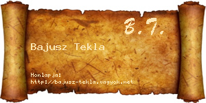 Bajusz Tekla névjegykártya